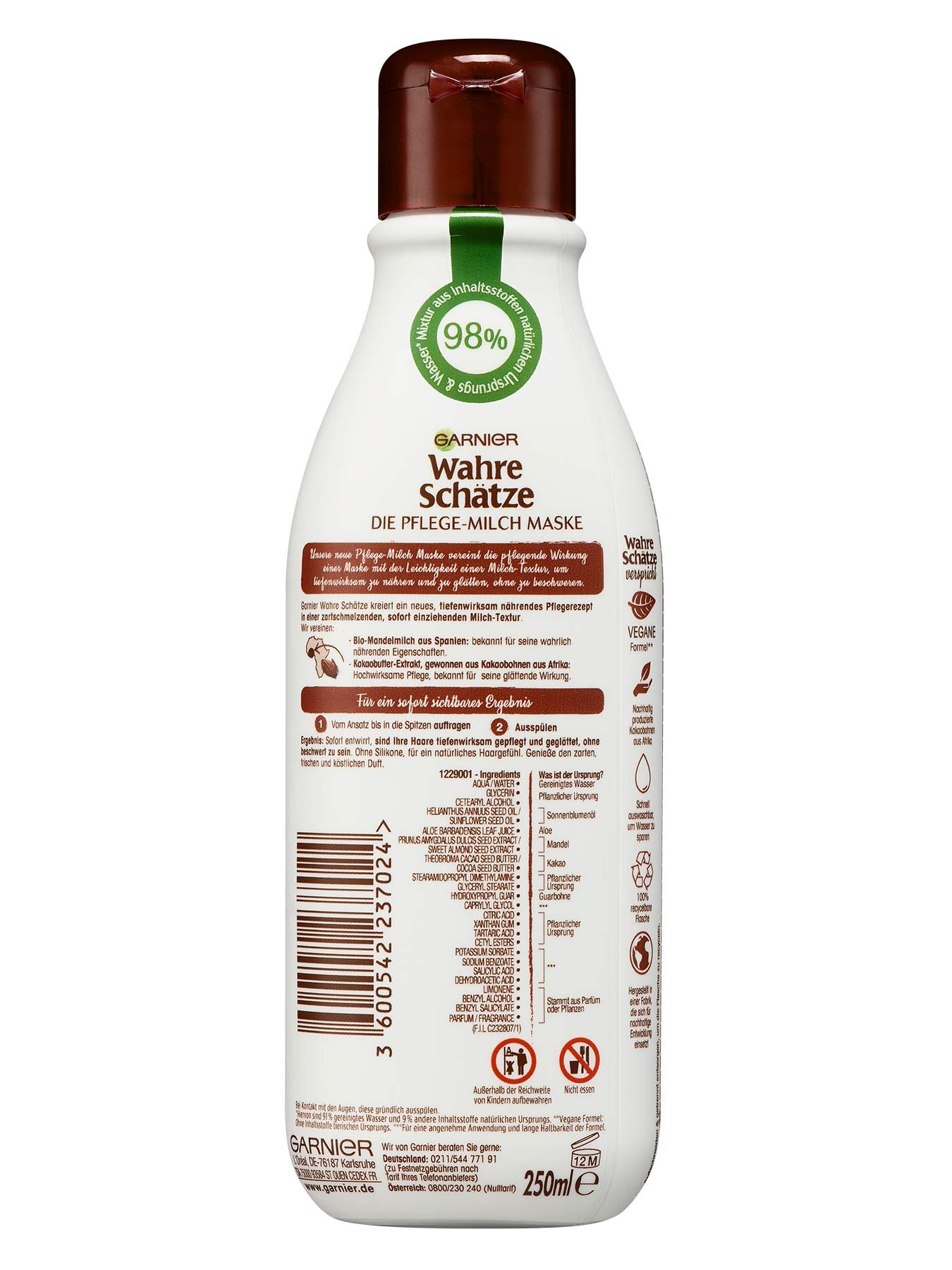 Pflegemilch-Maske-Wahre-Schaetze-Glaettender-Kakao-250ml-Rueckseite-Garnier-Deutschland-gross